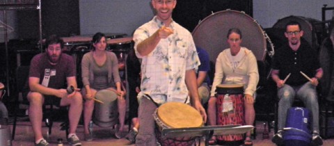 Drum Circle Facilitation Clinic at UK’s “Orff Schulwerk Training” Camp